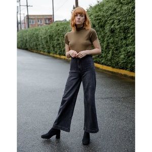 Rollas Sailor Black Wide Leg Comfort 80s Jeans